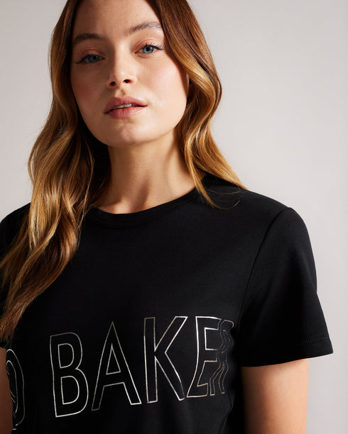 MALOM-Tops-Brand Foil Tee- Ted Baker Romania